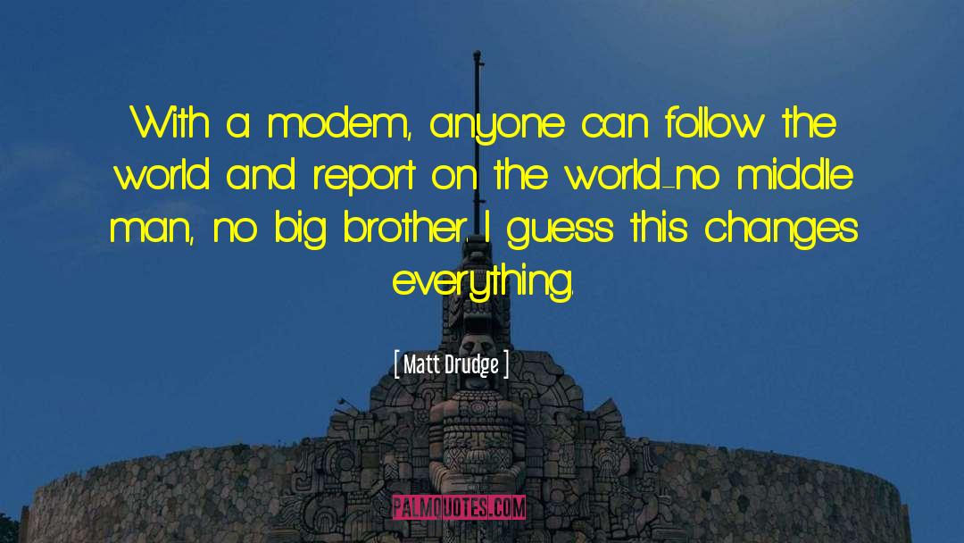 Matt Drudge Quotes: With a modem, anyone can