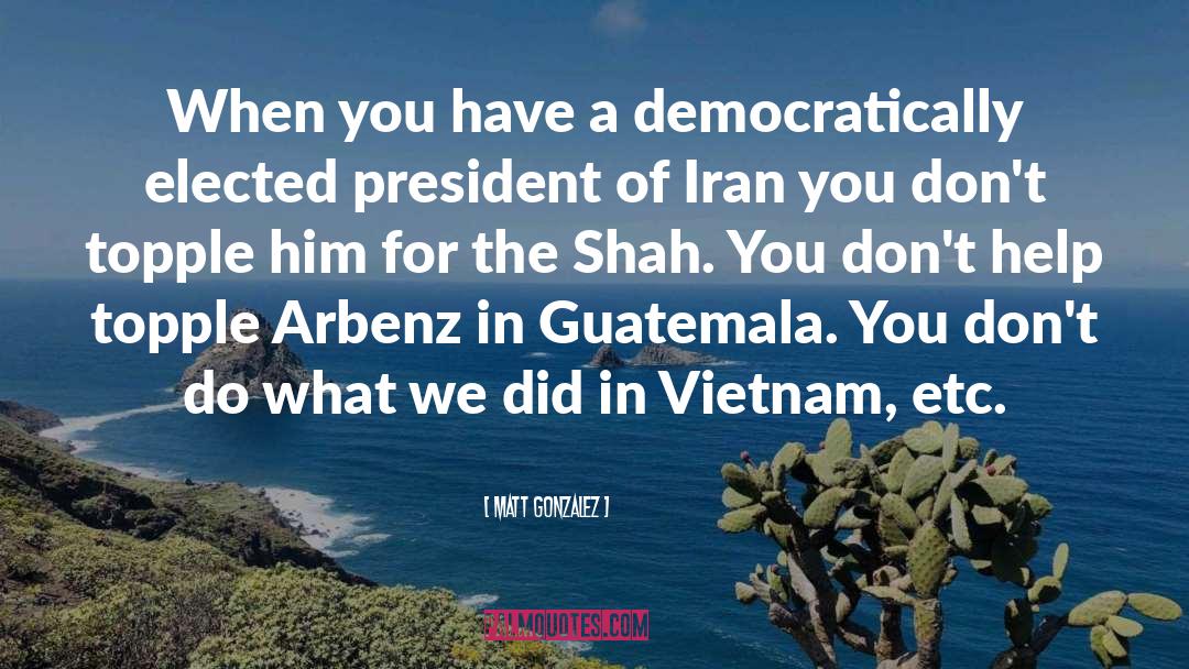 Matt Gonzalez Quotes: When you have a democratically