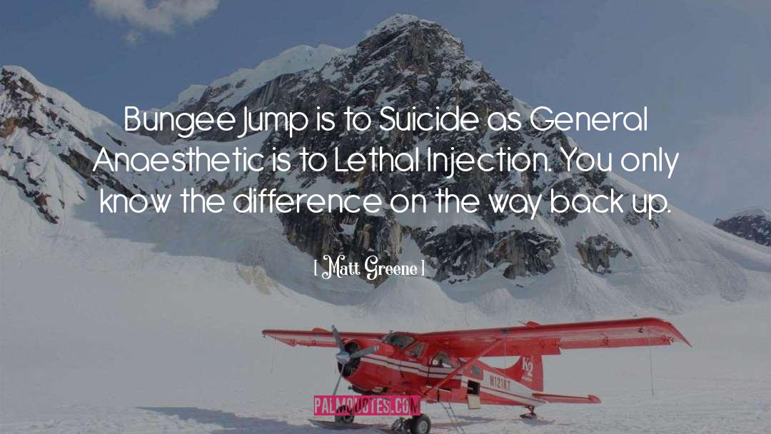 Matt Greene Quotes: Bungee Jump is to Suicide