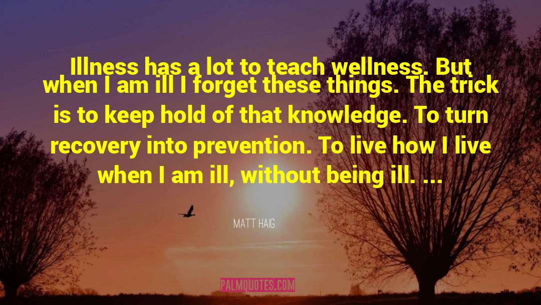 Matt Haig Quotes: Illness has a lot to