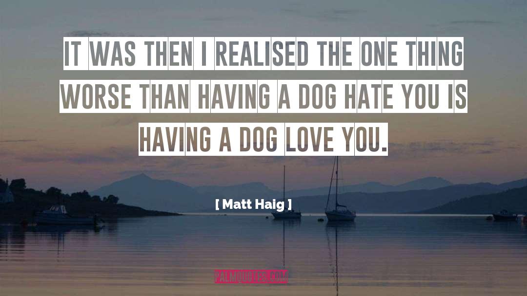 Matt Haig Quotes: It was then I realised