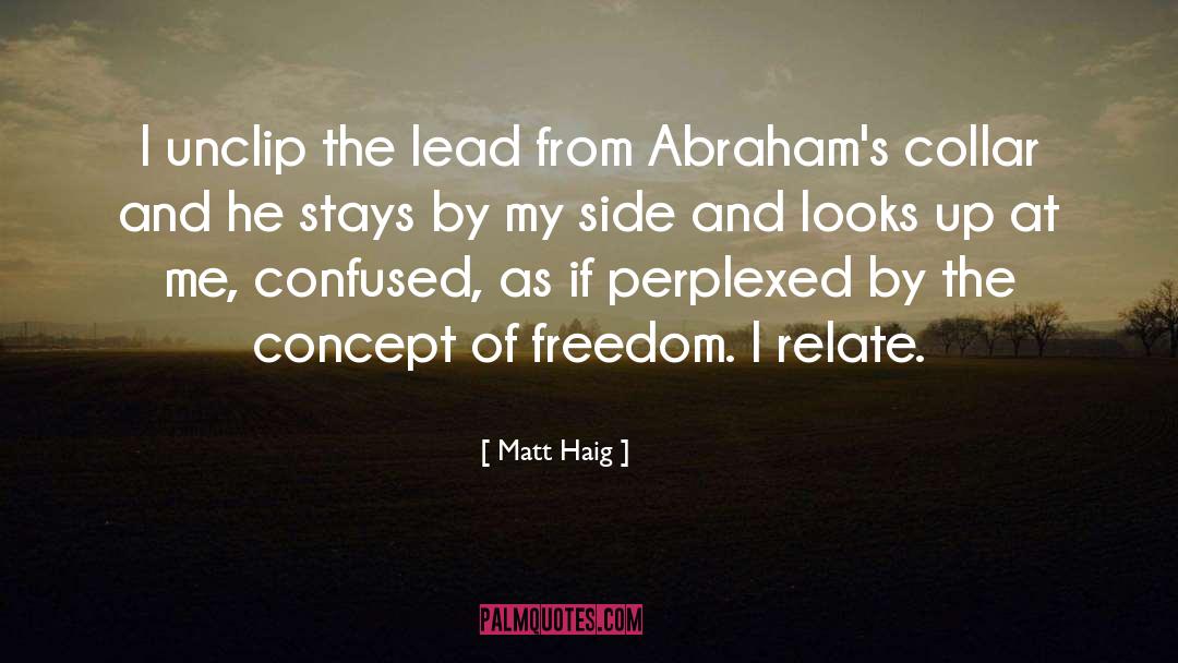 Matt Haig Quotes: I unclip the lead from