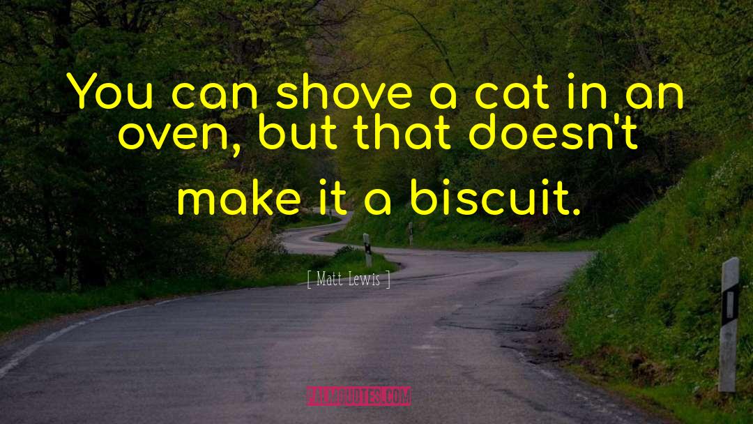 Matt Lewis Quotes: You can shove a cat