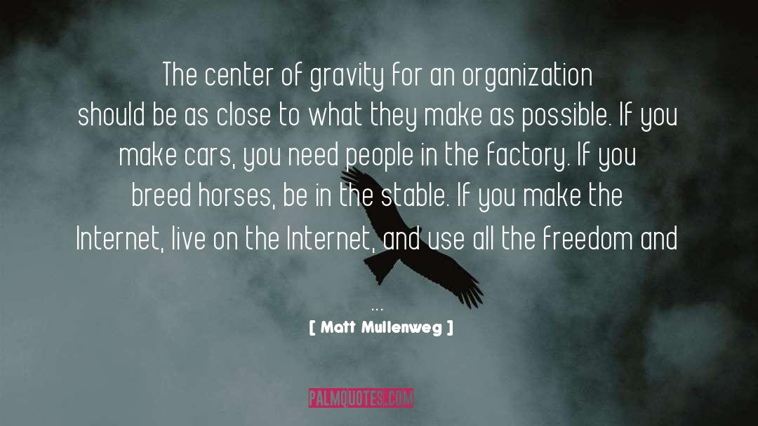 Matt Mullenweg Quotes: The center of gravity for