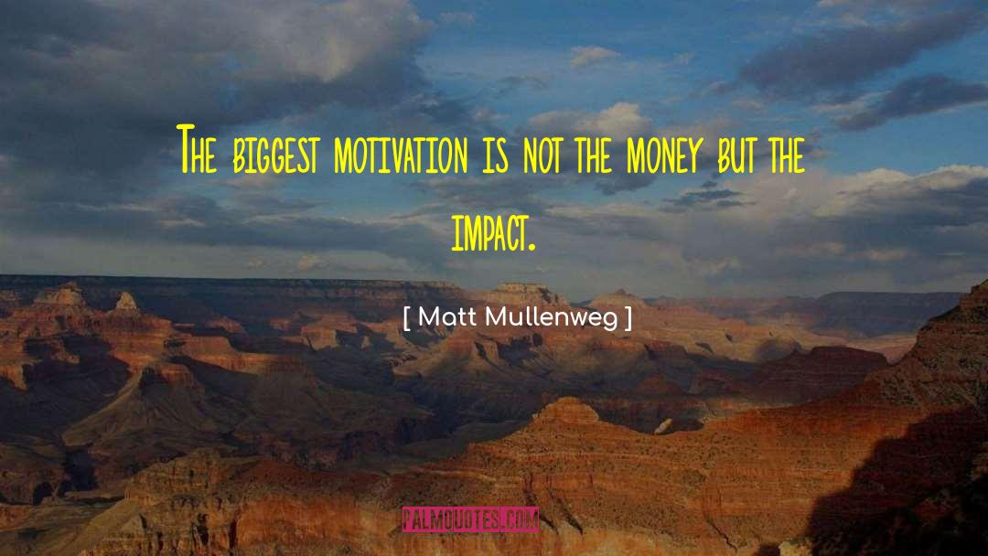 Matt Mullenweg Quotes: The biggest motivation is not