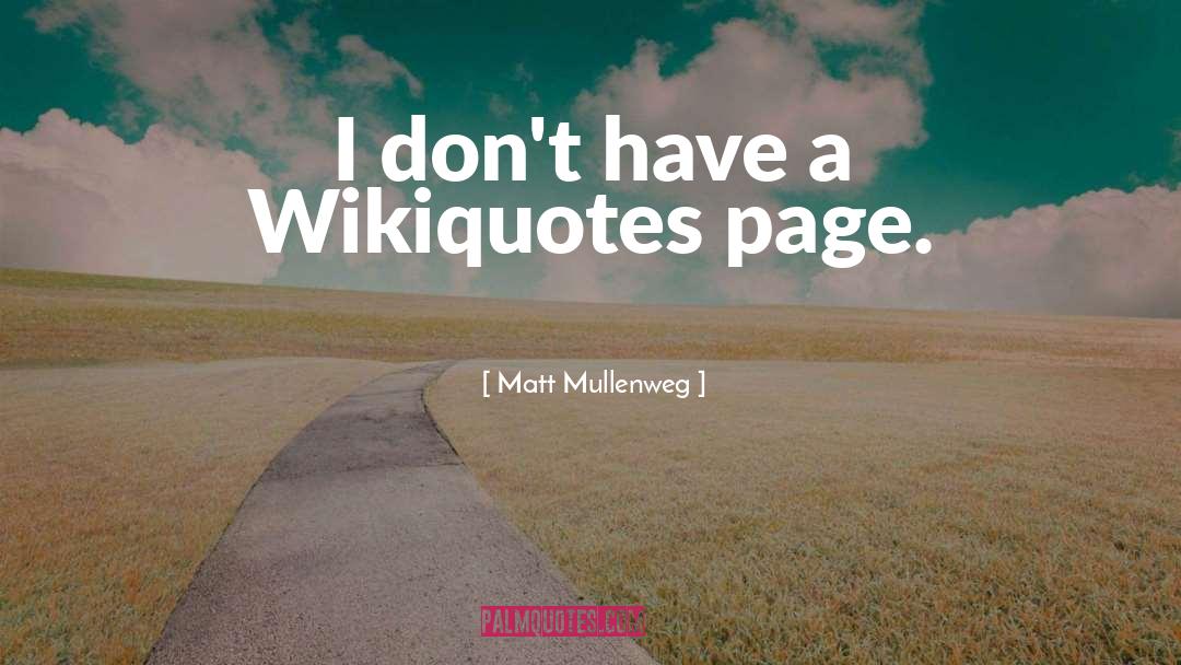 Matt Mullenweg Quotes: I don't have a Wikiquotes