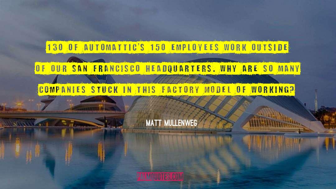 Matt Mullenweg Quotes: 130 of Automattic's 150 employees