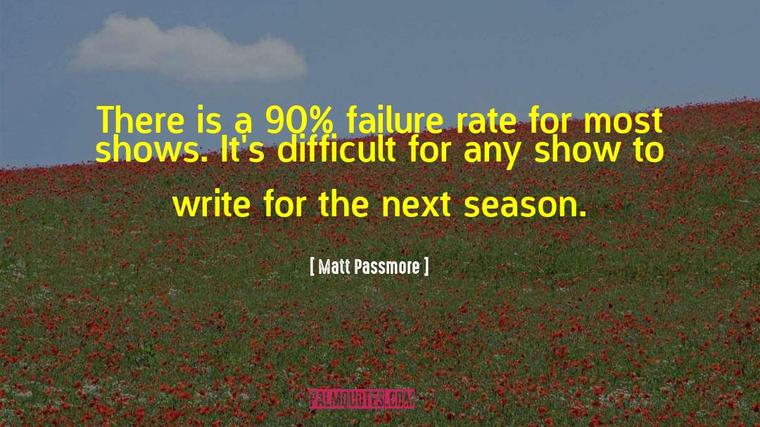 Matt Passmore Quotes: There is a 90% failure