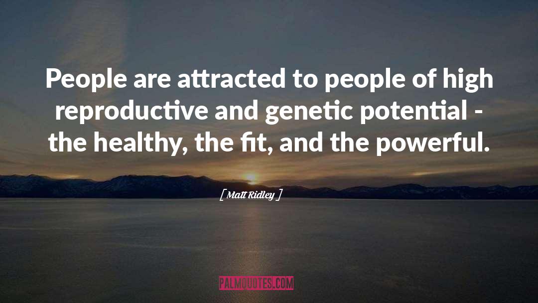 Matt Ridley Quotes: People are attracted to people