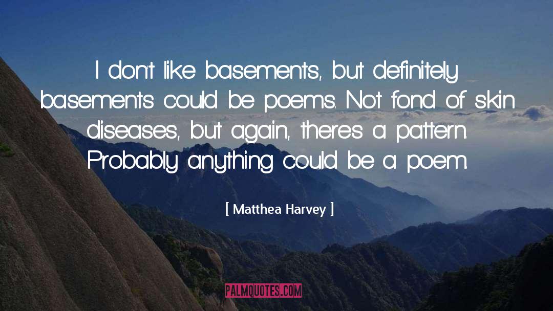 Matthea Harvey Quotes: I don't like basements, but