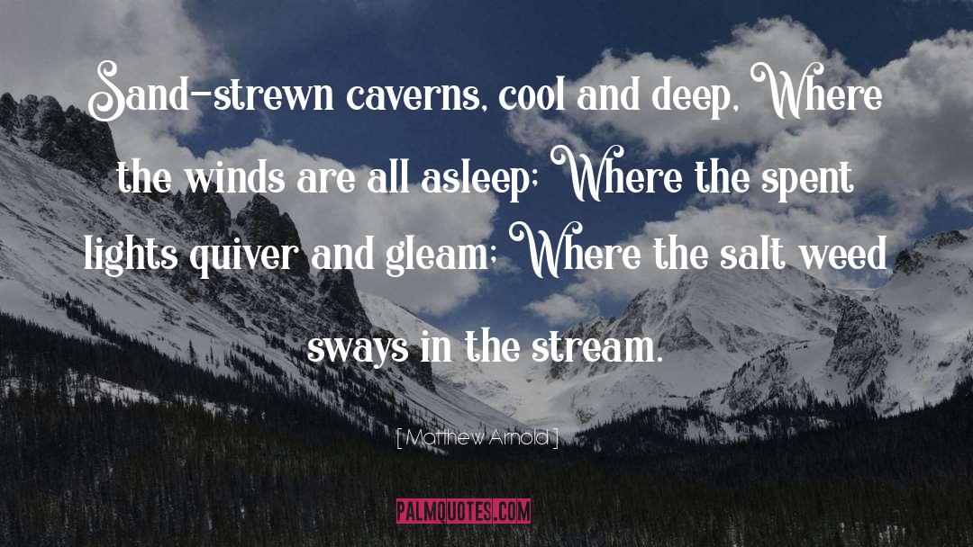 Matthew Arnold Quotes: Sand-strewn caverns, cool and deep,