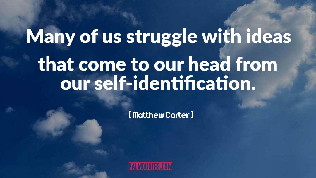 Matthew Carter Quotes: Many of us struggle with