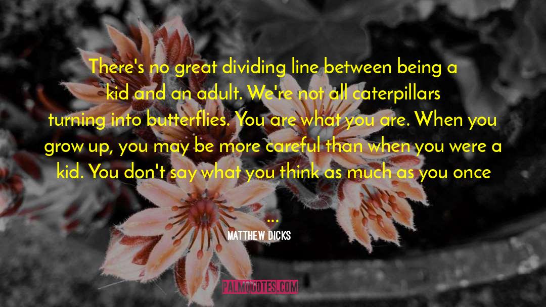 Matthew Dicks Quotes: There's no great dividing line