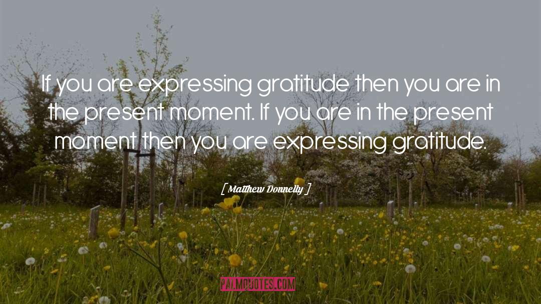 Matthew Donnelly Quotes: If you are expressing gratitude