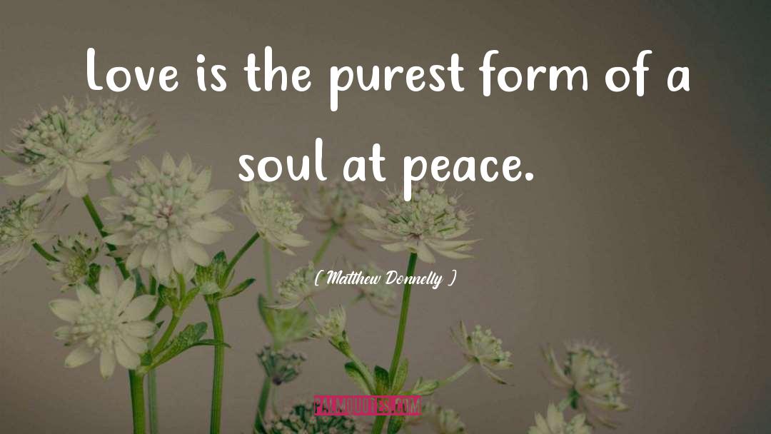 Matthew Donnelly Quotes: Love is the purest form