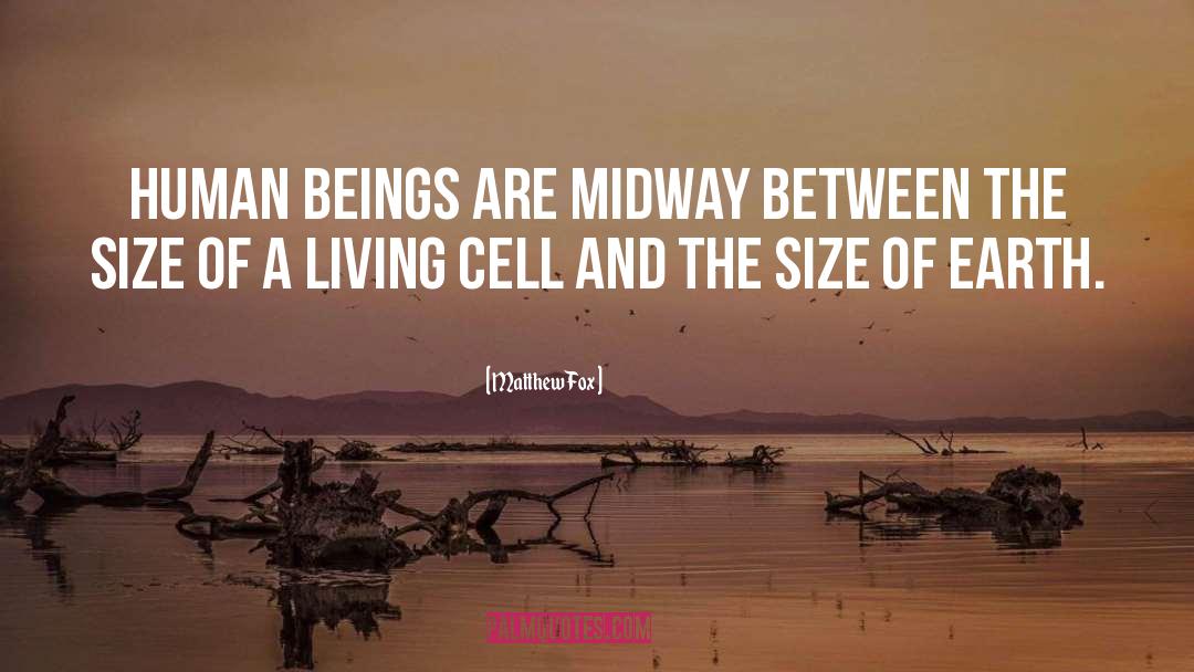 Matthew Fox Quotes: Human beings are midway between