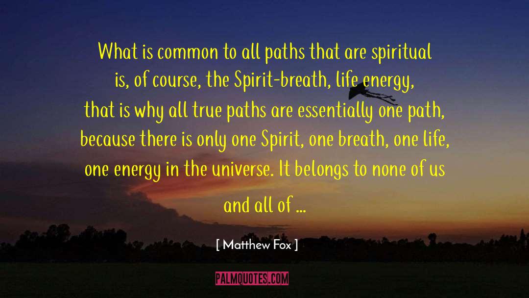 Matthew Fox Quotes: What is common to all