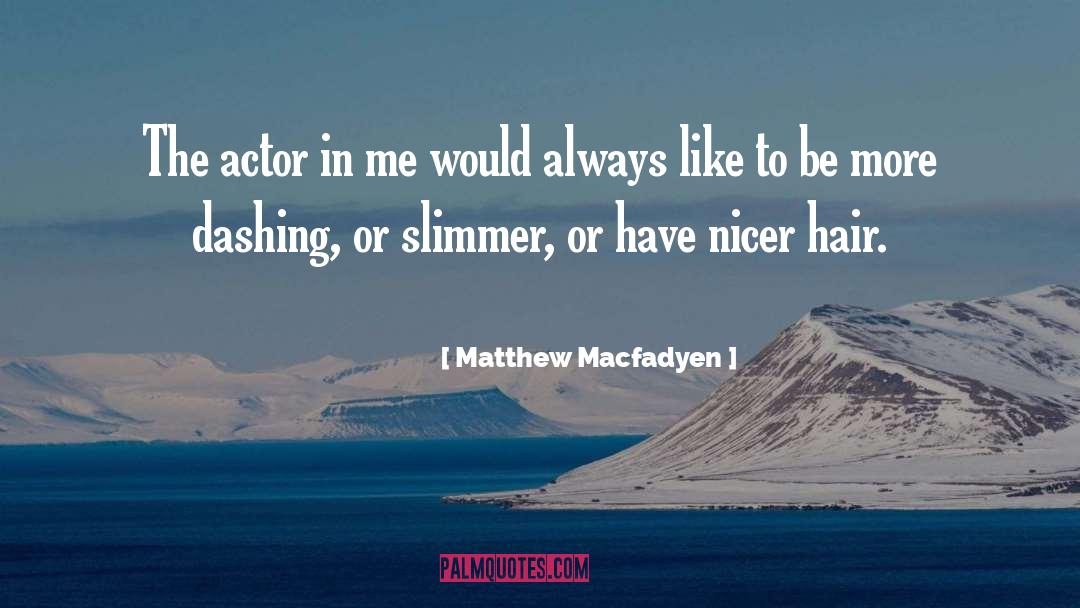 Matthew Macfadyen Quotes: The actor in me would