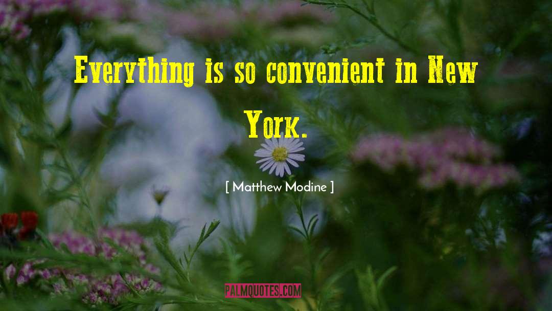 Matthew Modine Quotes: Everything is so convenient in