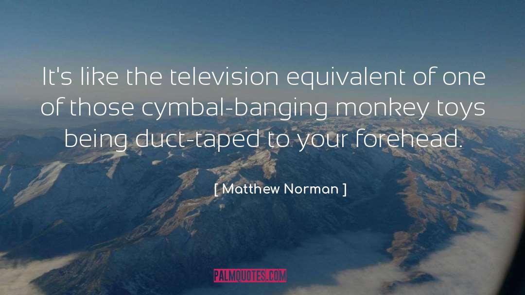 Matthew Norman Quotes: It's like the television equivalent