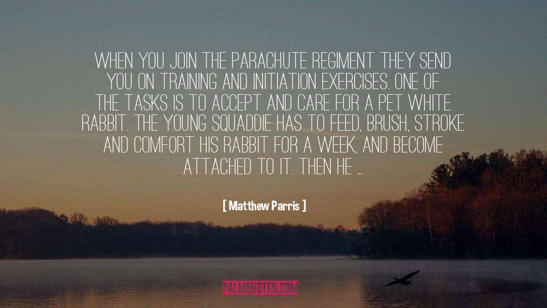 Matthew Parris Quotes: When you join the Parachute