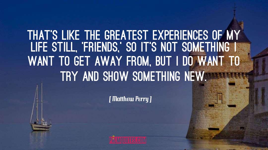 Matthew Perry Quotes: That's like the greatest experiences
