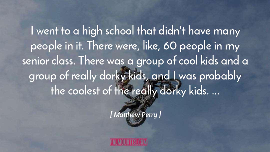 Matthew Perry Quotes: I went to a high