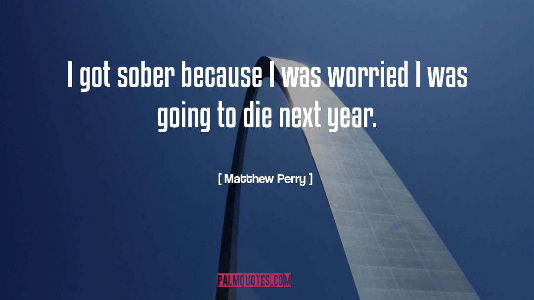 Matthew Perry Quotes: I got sober because I