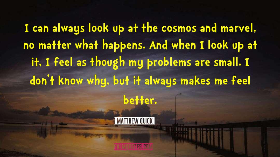 Matthew Quick Quotes: I can always look up