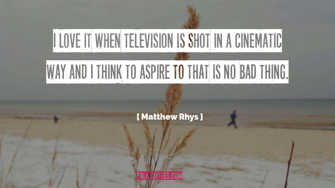 Matthew Rhys Quotes: I love it when television