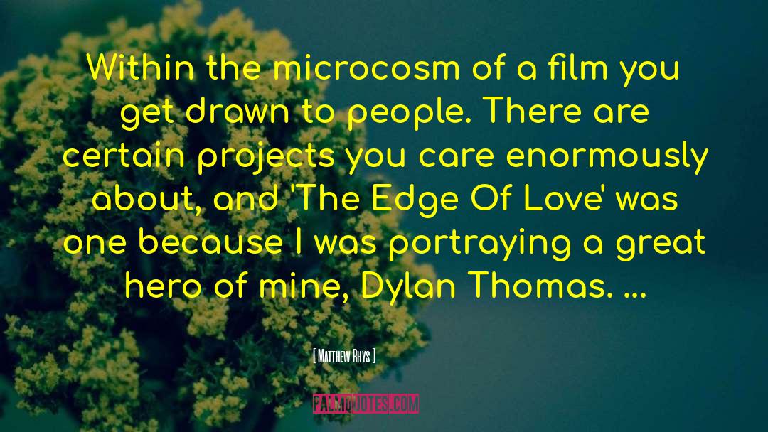 Matthew Rhys Quotes: Within the microcosm of a