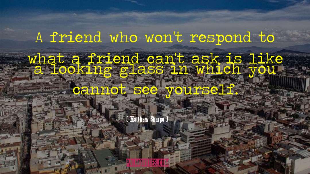 Matthew Sharpe Quotes: A friend who won't respond
