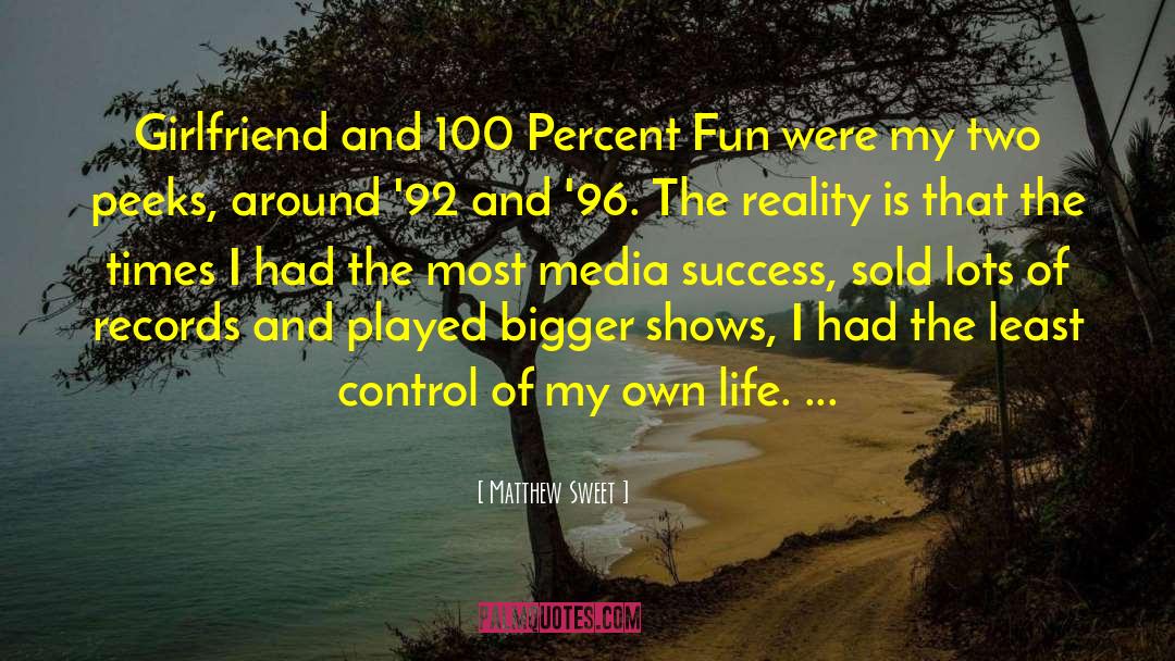Matthew Sweet Quotes: Girlfriend and 100 Percent Fun
