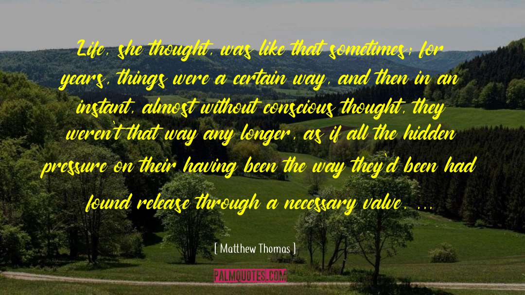 Matthew Thomas Quotes: Life, she thought, was like