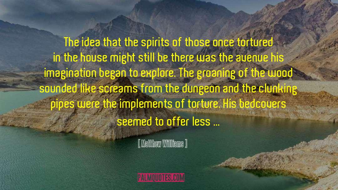 Matthew Williams Quotes: The idea that the spirits