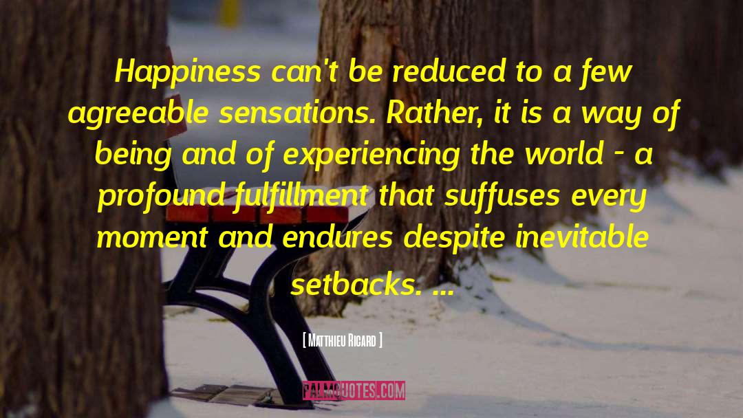 Matthieu Ricard Quotes: Happiness can't be reduced to