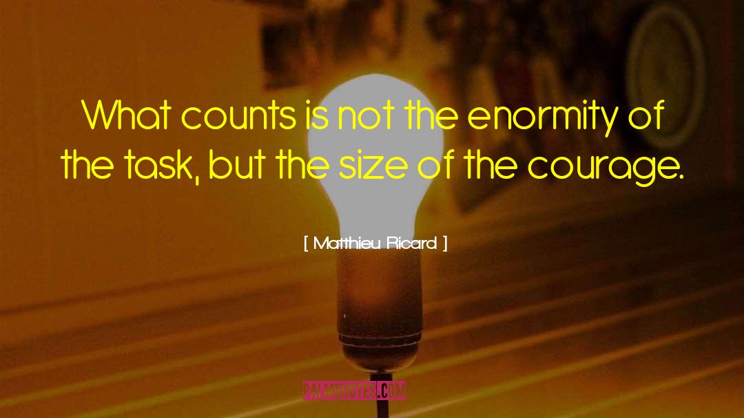 Matthieu Ricard Quotes: What counts is not the