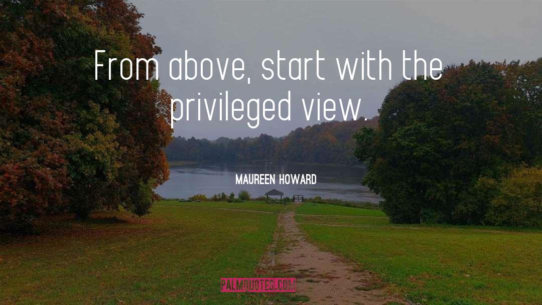 Maureen Howard Quotes: From above, start with the