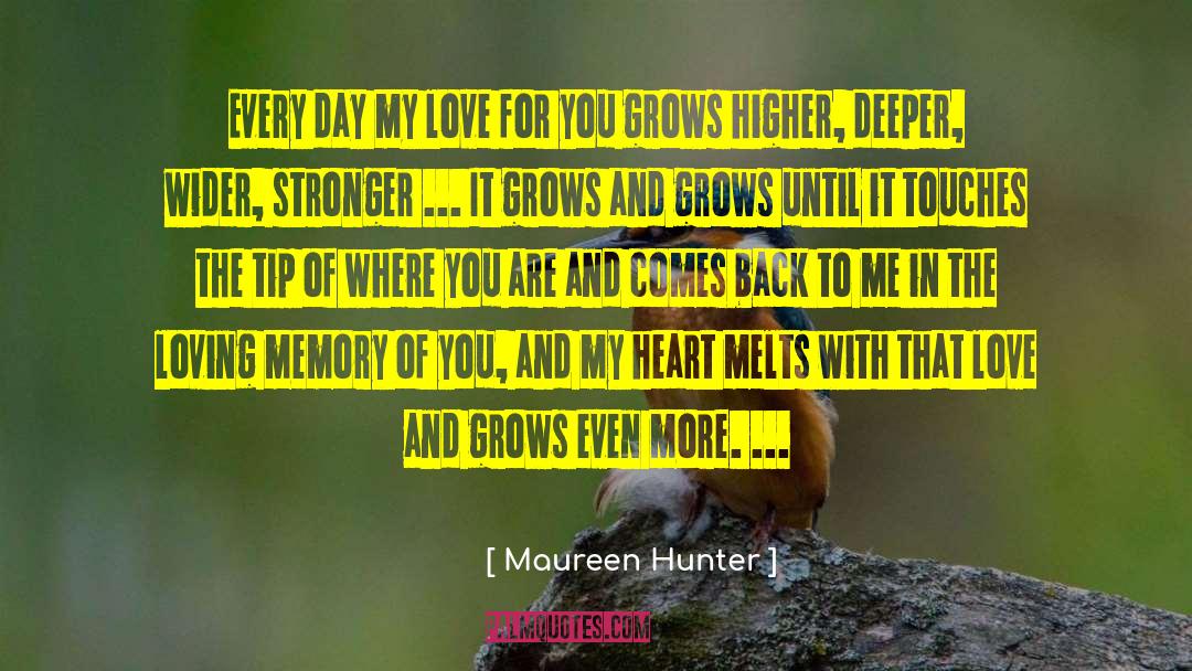 Maureen Hunter Quotes: Every day my love for