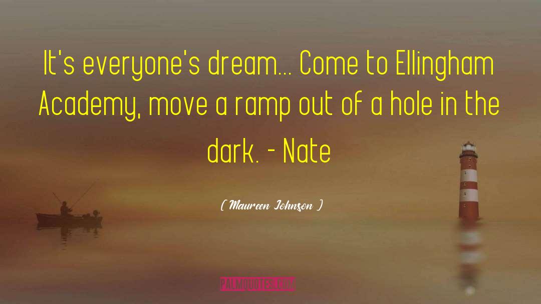 Maureen Johnson Quotes: It's everyone's dream... Come to