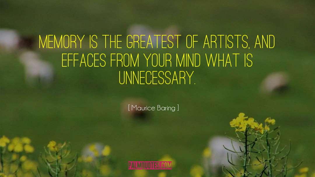 Maurice Baring Quotes: Memory is the greatest of