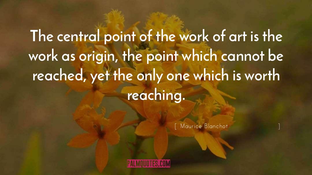 Maurice Blanchot Quotes: The central point of the