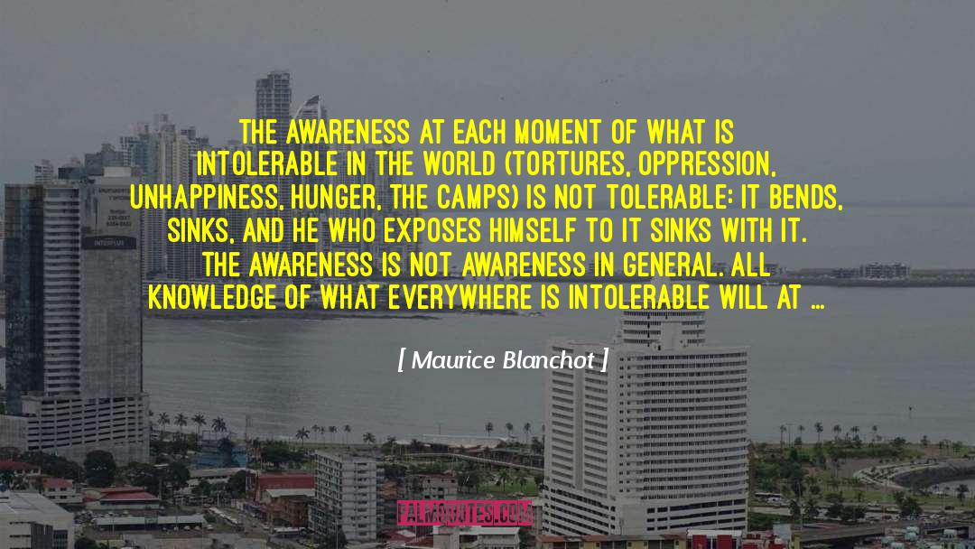 Maurice Blanchot Quotes: The awareness at each moment