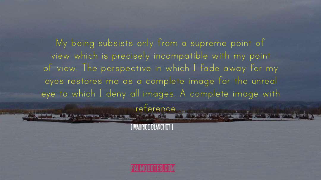 Maurice Blanchot Quotes: My being subsists only from