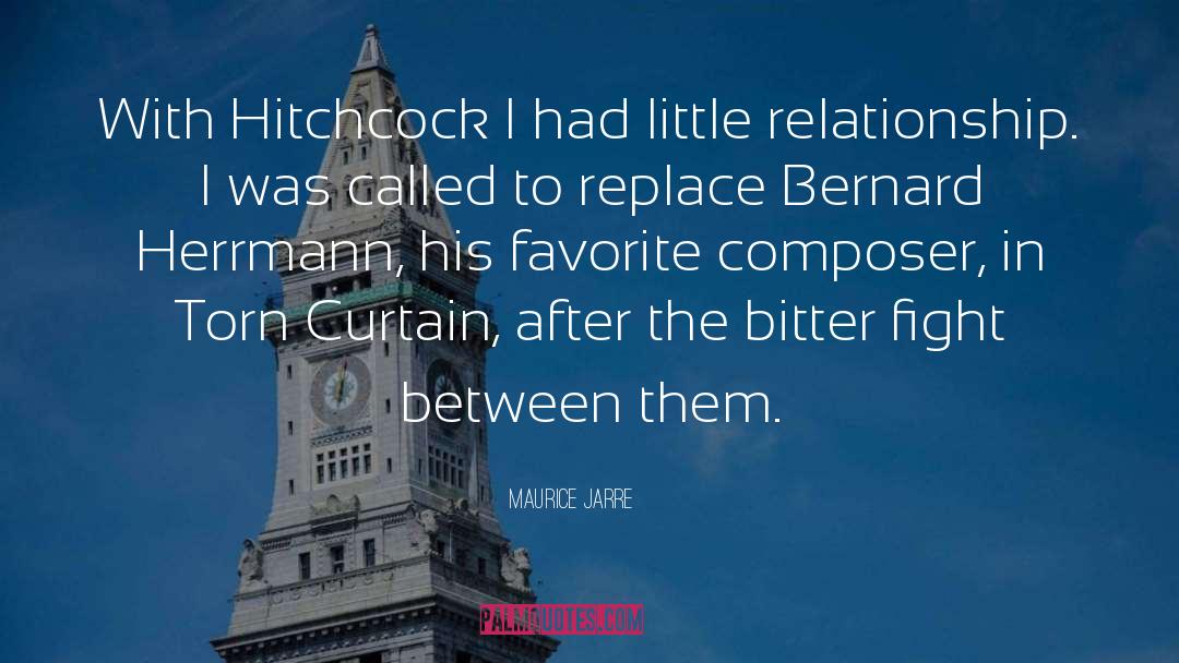 Maurice Jarre Quotes: With Hitchcock I had little
