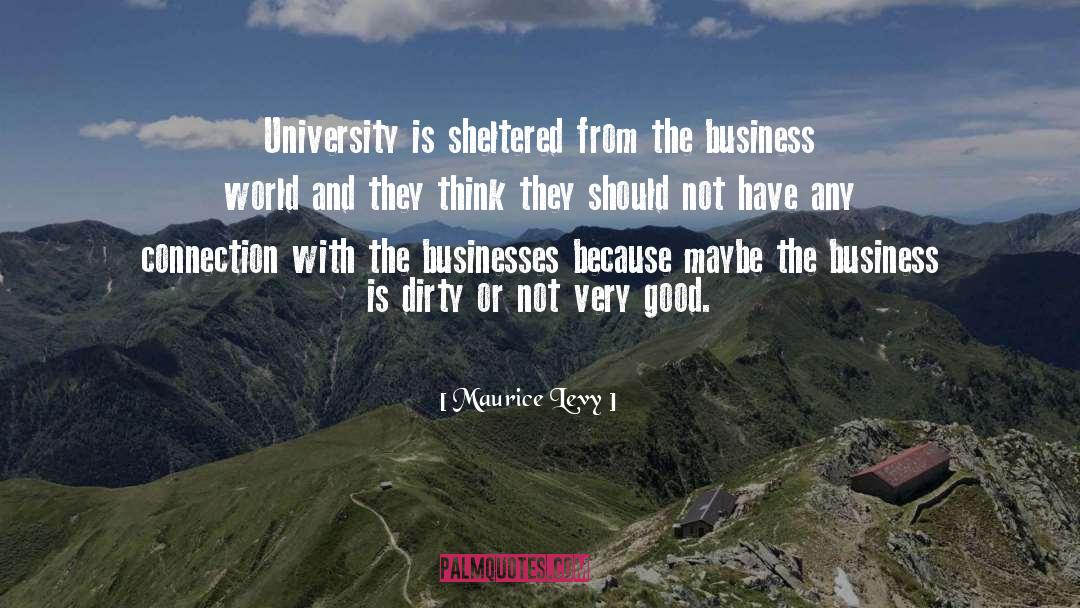 Maurice Levy Quotes: University is sheltered from the