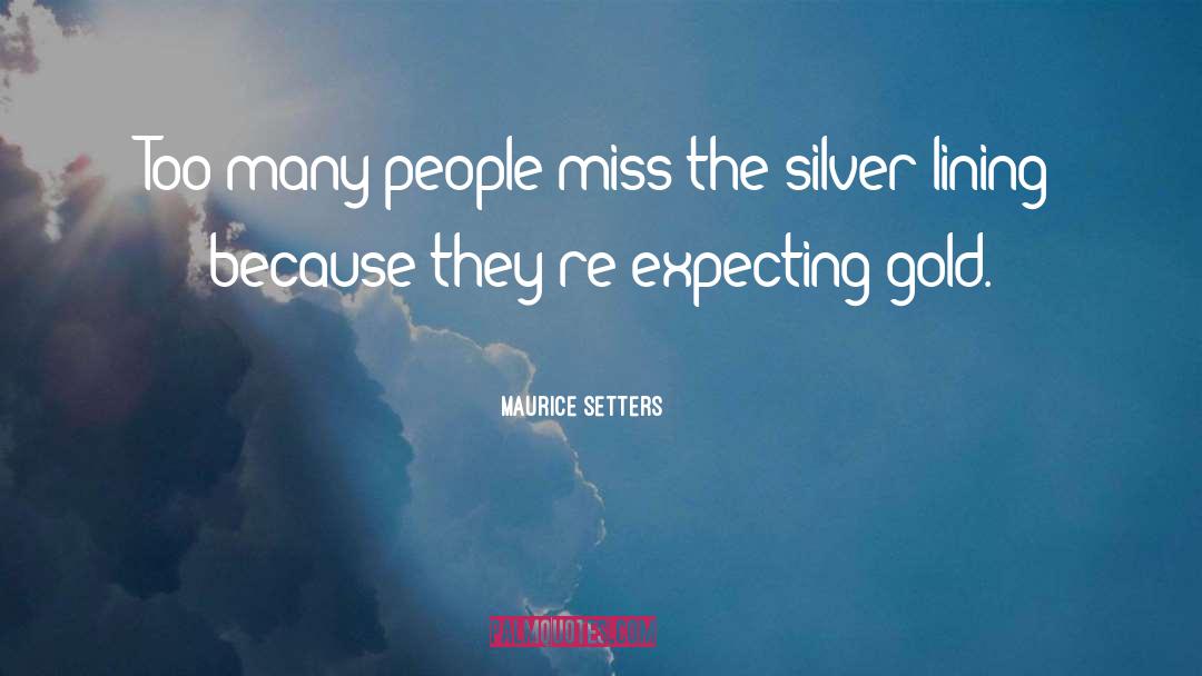 Maurice Setters Quotes: Too many people miss the