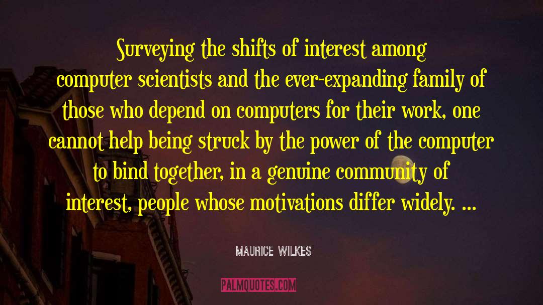 Maurice Wilkes Quotes: Surveying the shifts of interest