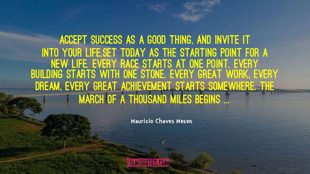 Mauricio Chaves Mesen Quotes: Accept success as a good