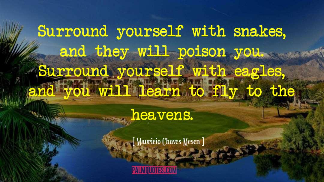 Mauricio Chaves Mesen Quotes: Surround yourself with snakes, and